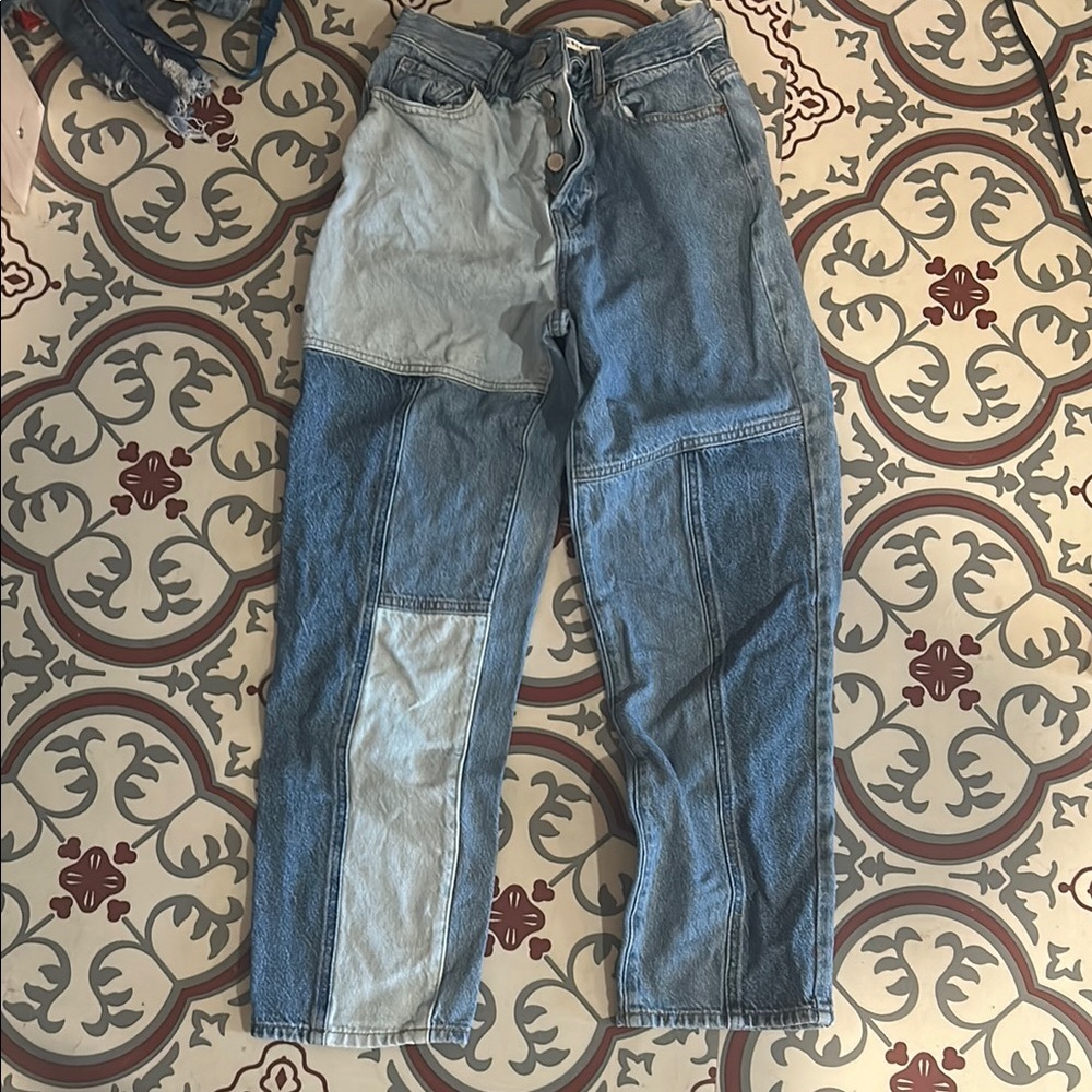 Patchwork Denim Jeans